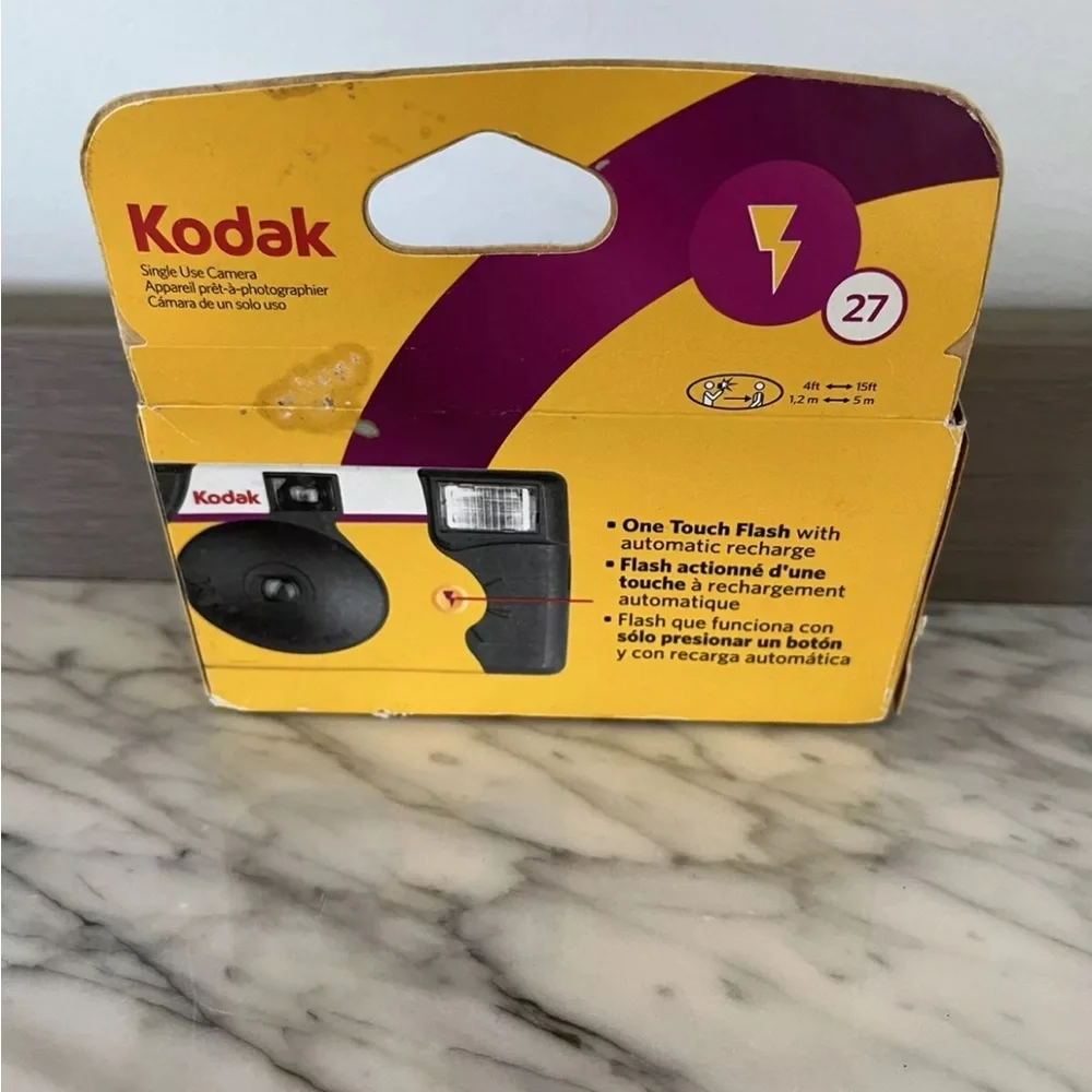 Kodak Single Use Power Flash 35mm Disposable Camera 27 Exposure Vintage 90s Y2K